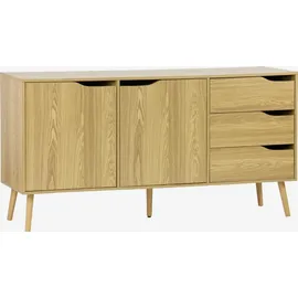 sweeek - Skandinavisches Sideboard mit 2 Türen 160 cm