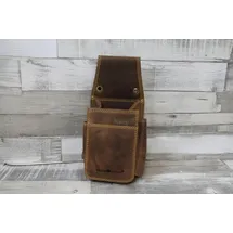 GREENBURRY Vintage Kellnertasche Leder Kellnerhalfter Holster Kellnerbörsenköcher braun