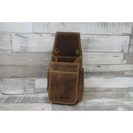 GREENBURRY Vintage Kellnertasche Leder Kellnerhalfter Holster Kellnerbörsenköcher braun