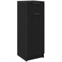 VidaXL Badschrank Schwarz Eiche 32x34x90 cm Holzwerkstoff
