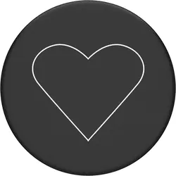 PopGrip - ausziehbarer Handy-Griff Handyhalter -  White Heart Black