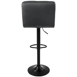 ML-Design Barhocker 4er Set, Bezug aus Samt, Grau, Gepolsterter Barstuhl mit Rückenlehne und Fußstütze, Tresenhocker höhenverstellbar 63-83cm, 360° Drehbar Bistrohocker Hocker Drehstuhl Barstühle