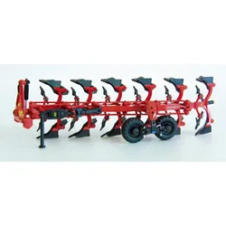 Grégoire-Besson RWy8 Volldrehpflug 6-Schar rot Modell von Replicagri 1:32