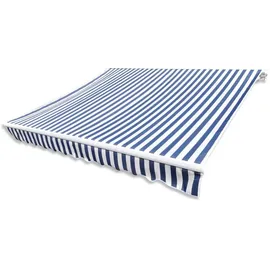 vidaXL Markisenbespannung Canvas 600 x 300 cm blau, weiß