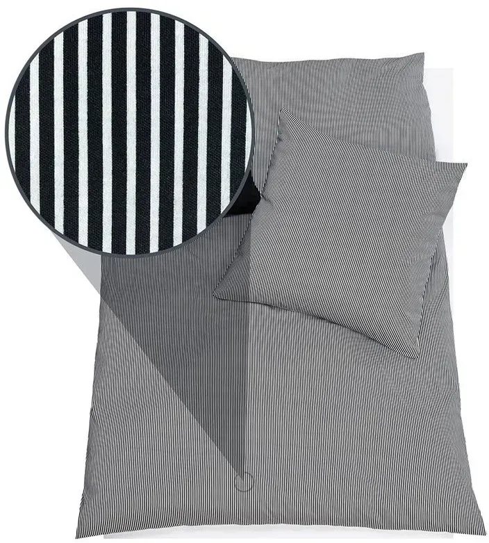 Doris Meyer Interlock-Jersey Bettwäsche Tom schwarz Kissenbezug einzeln 80x80 cm - schwarz