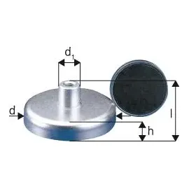 Industrial Quality Supplies Beloh Magnetflachgreifer D.32xH.7mm m. Gewindebuchse Haftkraft 80N