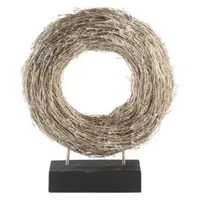 Gift Company Hey, Kranz mit Holzfuß, S, D30cm champagner, 1104503027