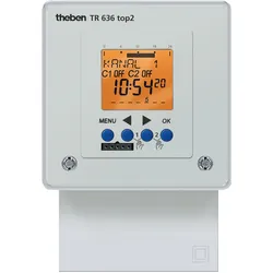 1St. Theben 6360100 Digital-Zeitschaltuhr mit Stecksockel 2 Kanal, 7 T, Ferien, ...