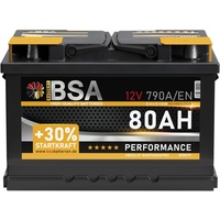 BSA Autobatterie 80Ah 12V +30% Power ersetzt 70Ah 72Ah 74Ah 75Ah 77Ah Batterie