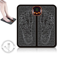Funmo EMS Fußmassagegerät, Fussmassagegerät Elektrisch, USB Tragbare Foot Massager, 8 Modi und 19 Intensitäten, Fußmassagegerät für Durchblutungs-und Muskelschmerzlinderung