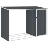 vidaXL Garten Brennholzlager Anthrazit 245x98x159 cm Verzinkter Stahl