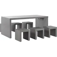 Beliani Taranto Set 6-tlg. Grau