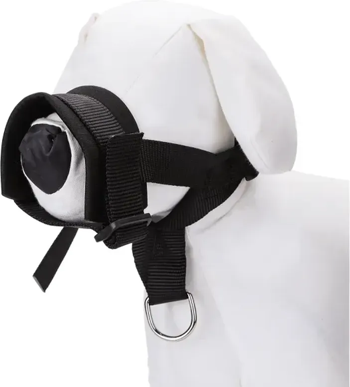 NOBLEZA Hundemundschutz aus Nylon-Optik, bissfest, Breite 2,5 cm x Umfang 18–30 cm, verstellbarer Haustier-Mundschutz