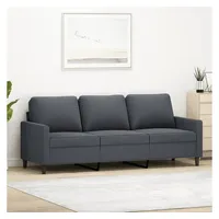 vidaXL 3-Sitzer-Sofa Dunkelgrau 180 cm Samt