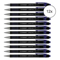 TonerPartner Q-CONNECT Kugelschreiber Lambda, M, blau, 12er-Pack