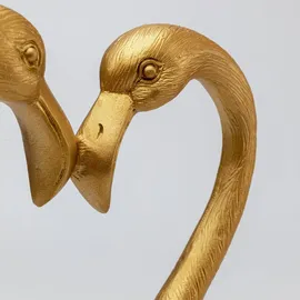 Kare Design Deko Figur Flamingo Love, Gold, Accessoire, Handarbeit, Artikelhöhe 39cm