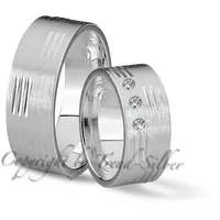 Trauringe123 Trauring Hochzeitsringe Trauringe Partnerringe 925er Silber mit Stein, J49 65