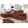 exxpo - sofa fashion "Spring, super bequem, mit Armteil- und Kopfteilfunktion", braun (cognac), B:284cm H:81cm T:181cm, Luxus-Microfaser (100% Polyester);Struktur (100% Polyester);NaturLEDER (echtes Rindsleder) in Sitz und Rücken.