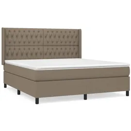 vidaXL Boxspringbett 180 x 200 cm Taupe