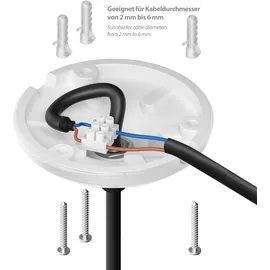 ledscom.de Baldachin, Porzellan, weiß, 105mm Ø