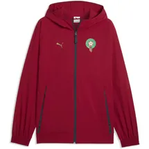 Puma Trainingsjacke "Marokko PUMATECH Gewebte Jacke Herren", Herren, Gr. S, schwarz crimson victory gold rot beige, Obermaterial: 100% Elastomultiester. Taschenfutter: 100% Polyester, Jacken Trainingsjacke