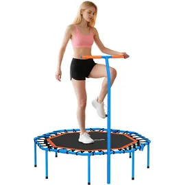 sportnow Fitness Trampolin klappbar 128 cm Blau/Orange