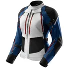 Rebelhorn Motorradjacke Hardy 3.0 wasserdichte Damen Motorrad Textiljacke Rückenprotektor enthalten,Verbindungsreißverschluss,Ellenbogenpro blau|grau|rot XL