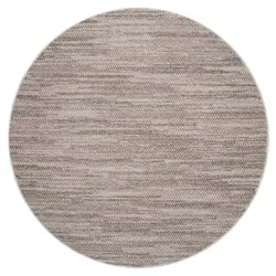 Teppich CARPET CITY "LINDO 8843", grau (taupe), H:11mm Ø:200cm, Obermaterial: 100% Polyester, Teppiche, Kurzflor, Hochtief-Muster/ 3D-Effekt, Boho-Stil, Wohnzimmer