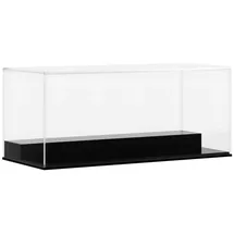 vidaXL Vitrine Transparent 19,5 x 8,5 x 8,5 cm Schwarz