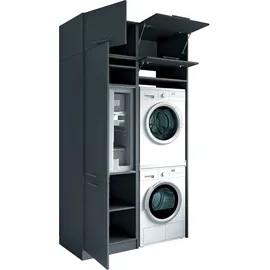 laundreezy Mehrzweckschrank-Set 128 x 238 x 68 cm Grau