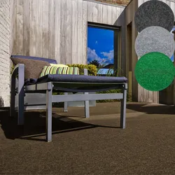 Kunstrasen ANDIAMO "Edinburgh", braun, B:400cm H:4mm L:1000cm, Polyester, Nadelfilz, Teppiche, aus Nadelfilz, mit Drainagenoppen, für Balkon, Terasse, Wintergarten