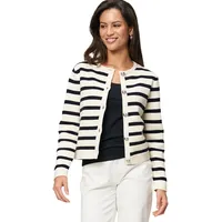 Zero Strickjacke gestreift mit Knopfleiste 38,