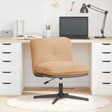 vidaXL Bürodrehstuhl Gelockter wollähnlicher Stoff Beige