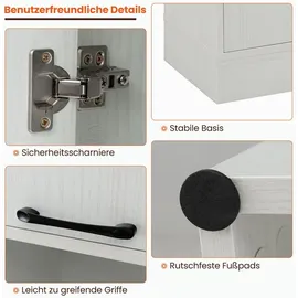 Costway Küchenbuffet 190 cm Hellgrau