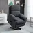 Homcom Massagesessel mit Aufstehhilfe Leinen 99 x 103 x 89 cm Grau elektrisch