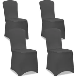 Stuhlhusse 4er-Set Anthrazit OEKO-TEX®