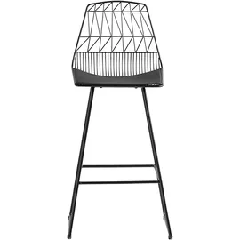 Beliani Barhocker Preston 2er Set Schwarz