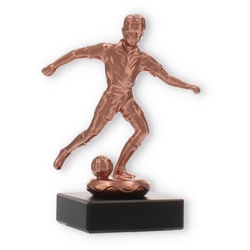 Pokal Metallfigur Fußball Herren bronze auf schwarzem Marmorsockel 13,6cm