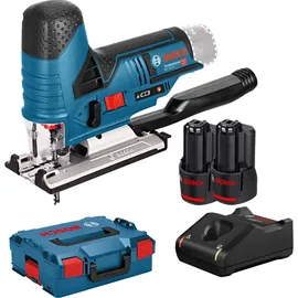Bosch Akku-Stichsäge GST 12V-70 / 2x 2,0 Ah Akku + Ladegerät in L-Boxx - 06015a1000
