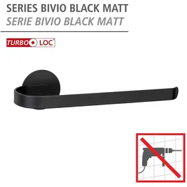 Wenko Turbo-Loc® Handtuchhalter Bivio Black matt, aus Aluminium,