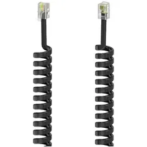 Hama Telefon (analog) Anschlusskabel [1x RJ10-Stecker 4p4c - 1x RJ10-Stecker 4p4c] 1.5 m Schwarz