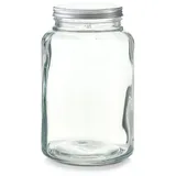 Zeller 19938 Vorratsglas, mit Metalldeckel, 4900ml, ca. 17,2 x 17,2 x 27,8 cm, Rot/Silber