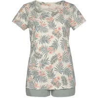 LASCANA Damen Shorty jadegrün-bedruckt Gr.32/34