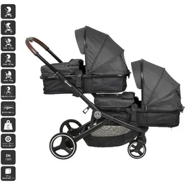 BabyGO Twinner grey