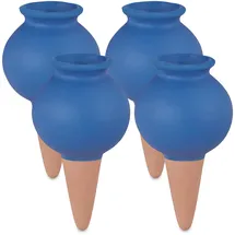 Relaxdays Tonspitzen Bewässerung 4er Set 12 x 6 x 6 cm blau