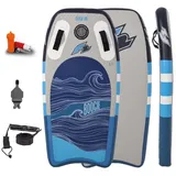 F2 Inflatable Body Board Boogie Board Air 3,7 Blau 2024/25 BLAU|grau 113 cm,