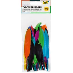 folia Federn mehrfarbig Indianerfedern bunt