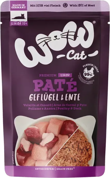 WOW Cat 125g Senior Geflügle&Ente