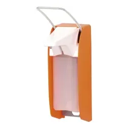ingo-man® plus IMP Seifen-/Desinfektionsmittelspender 1418093 , Farbe: leuchthellorange, mit kurzem Bedienhebel, E P/24