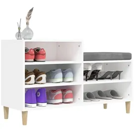 vidaXL Schuhregal 102 x 36 x 60 cm 1-tlg. weiß